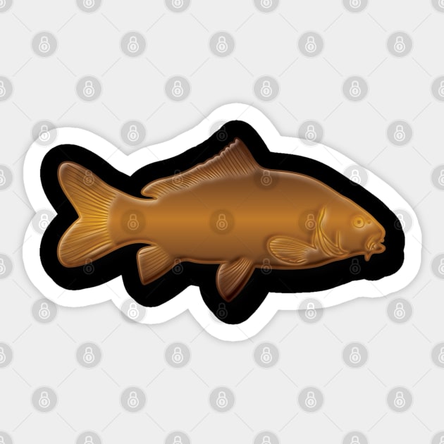 Carp Sticker by Fisherbum